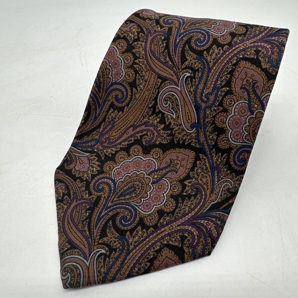 GITMAN BROS. Paisley Men's Silk Neck Tie Vintage